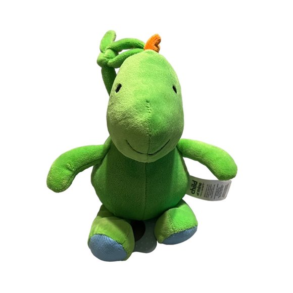 Carters Child of Mine Green Dinosaur Dino Pull String Musical Plush Lovey Baby - Picture 1 of 9